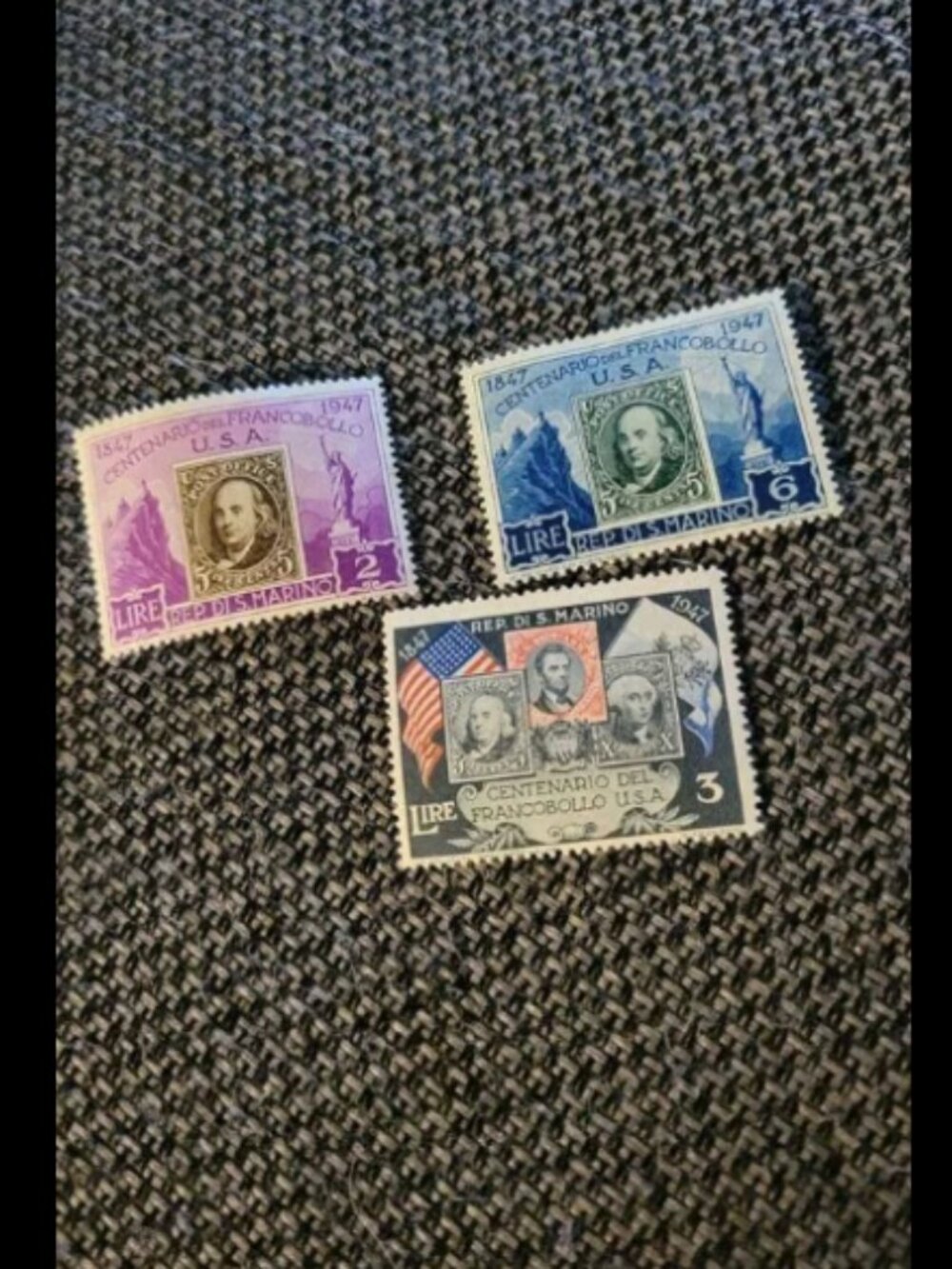 San Marino "stamp on a stamp" collectible stamps